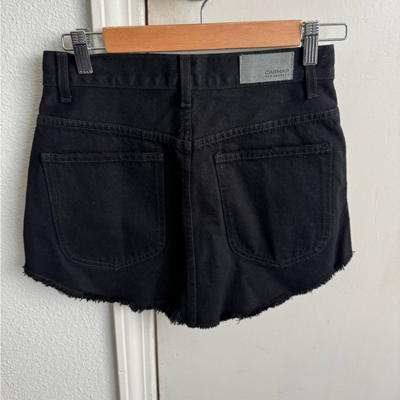 CARMAR DENIM black mini skirt